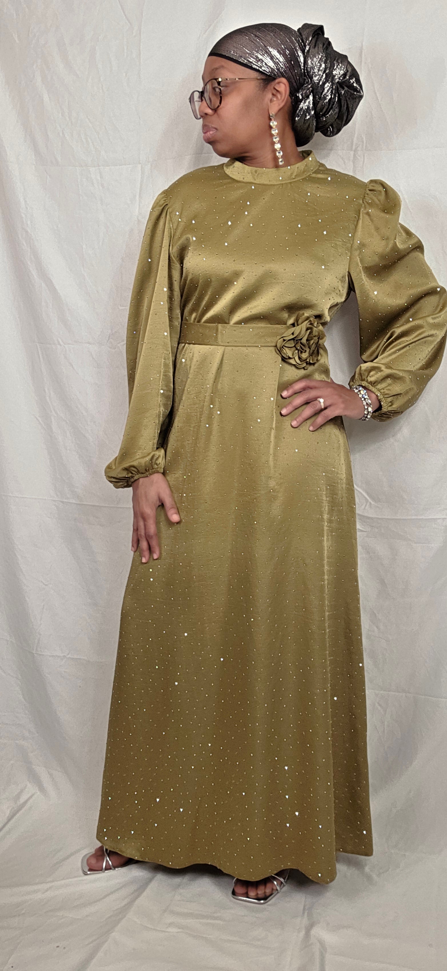 Satin Stone Dress