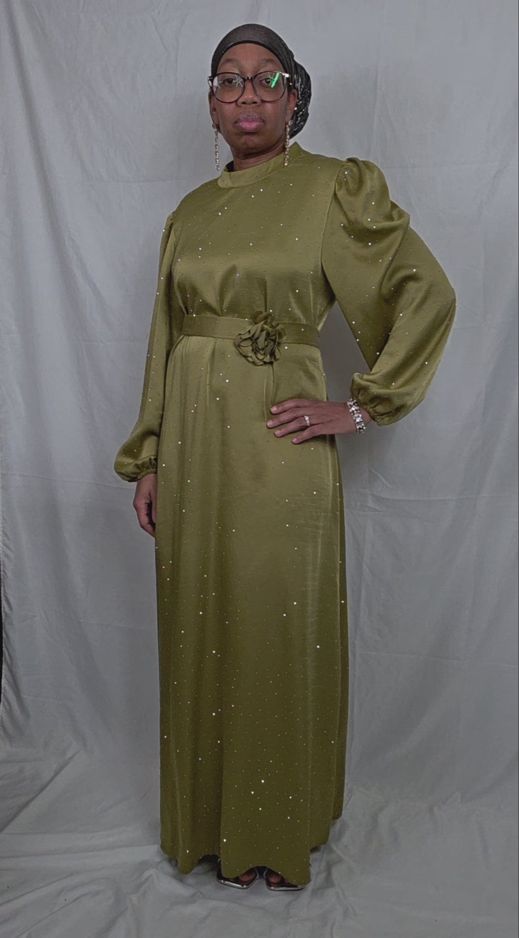 Satin Stone Dress
